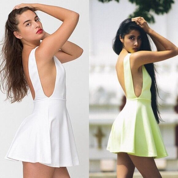 NEW American Apparel S Black Y2k Skater Indie Sleaze Grunge Mini Fit Flare Dress - Picture 7 of 16